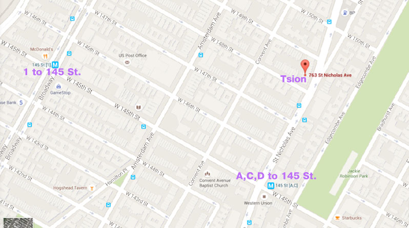 Directions to Tsion Cafe